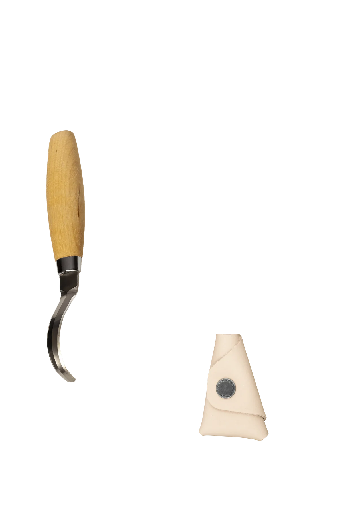 Morakniv 163 dobbeltegget skjekniv med lærslire