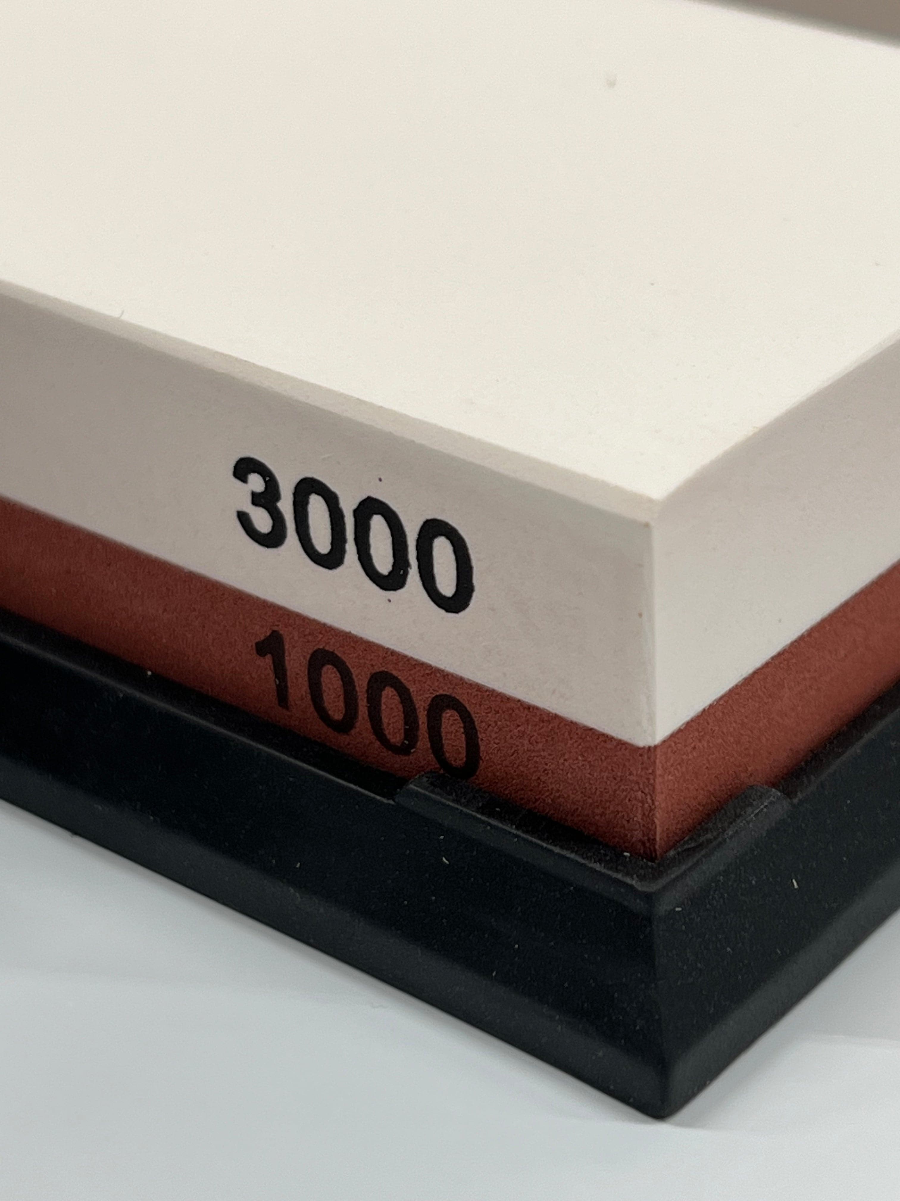 Japanese double-sided whetstone w/ holder | Choose grit