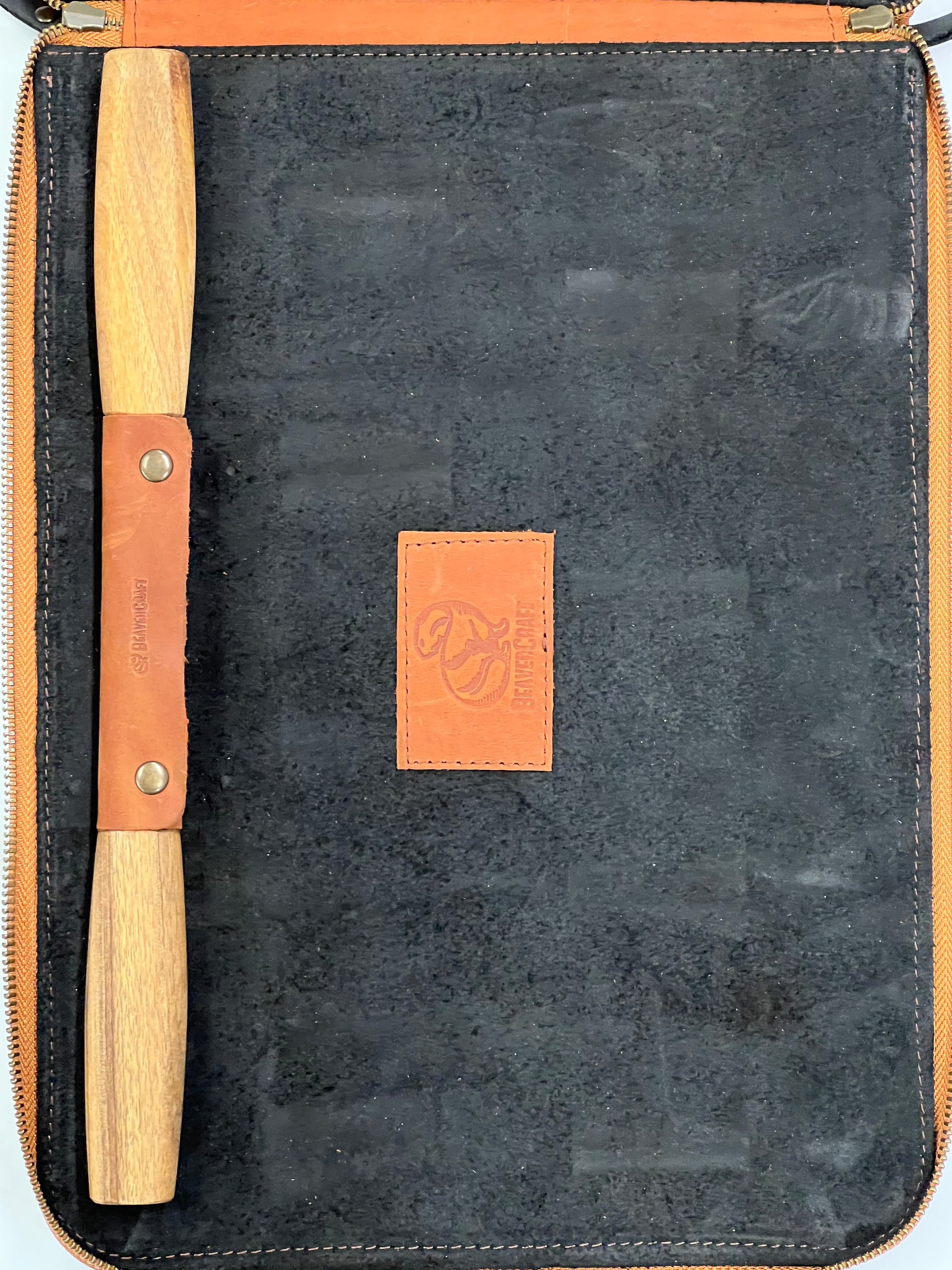 Leather Wood Carving Set in Shoulder Fluid S50X Beaver Craft