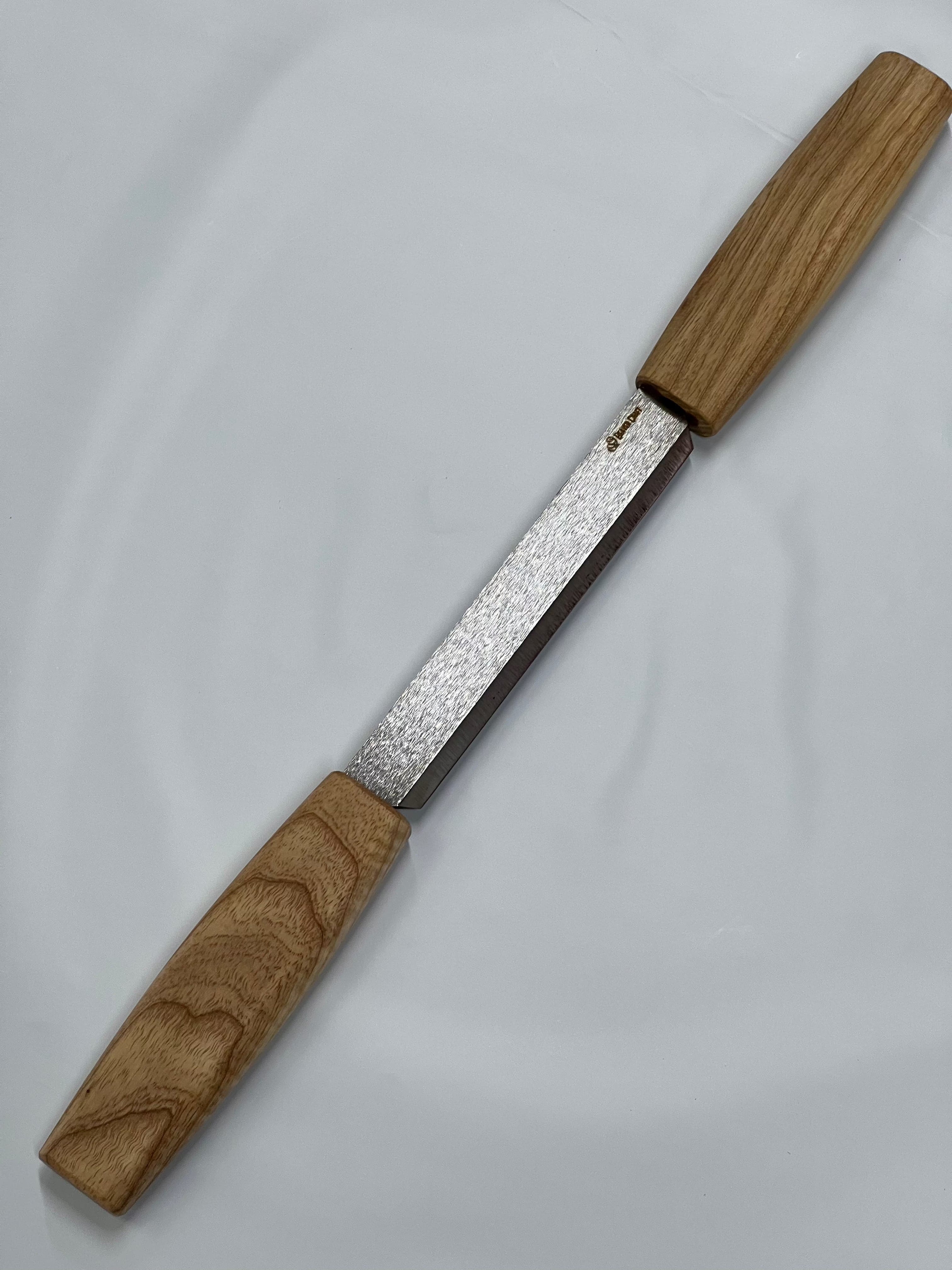 Scavenger knife DK2S 120mm blade handle of ash and leather sheath Beaver Craft