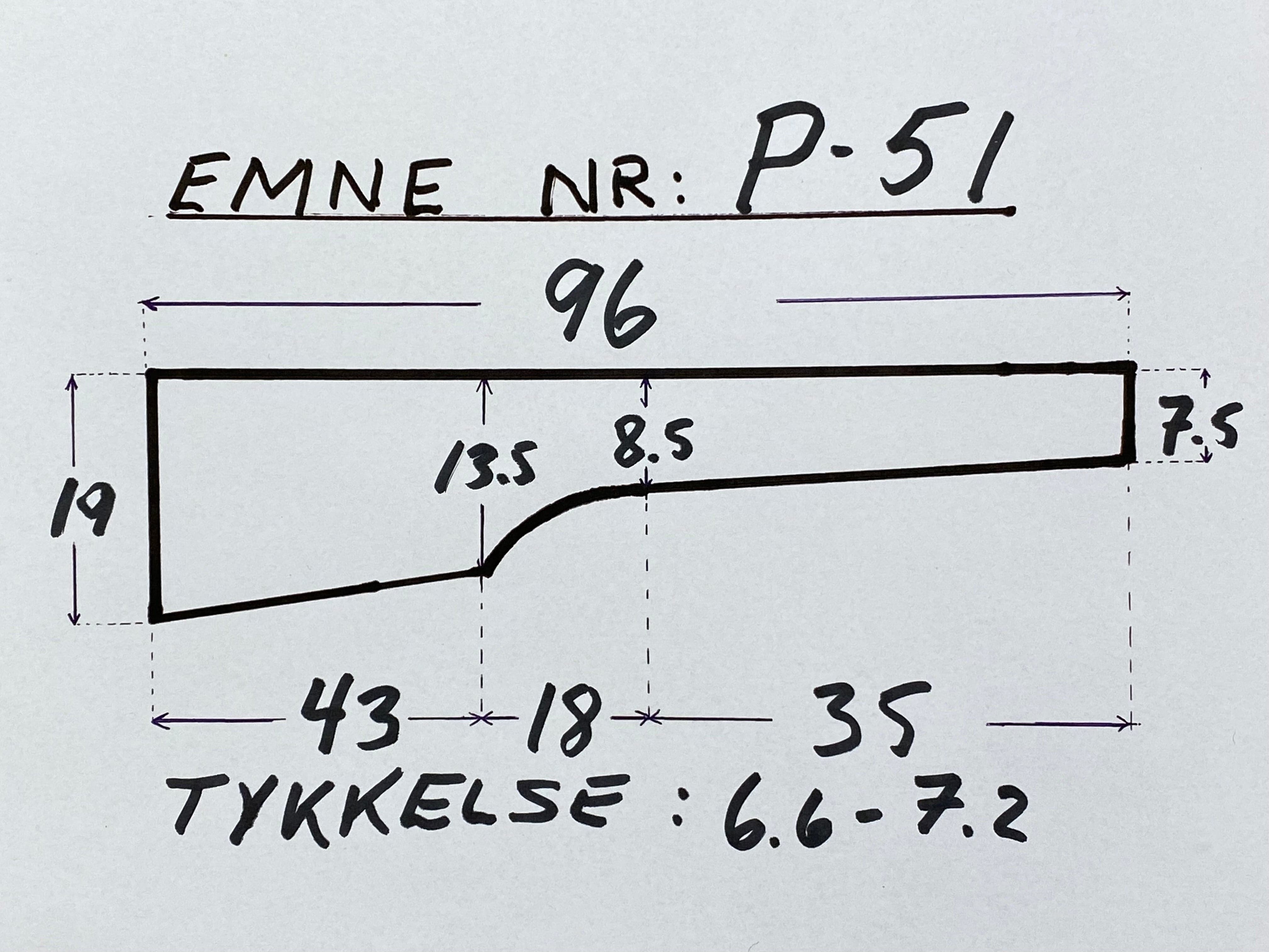Rifle Stock Blank Turkish Walnut Grade 3 P-51